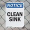 Signmission Clean Sink, 10 in W x Rectangle, Plastic OS-2PACK-NS-P-1014-V-10628 - alternate 4